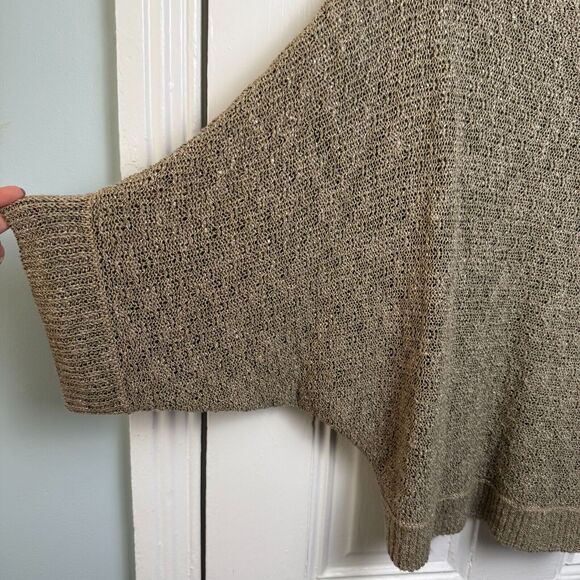 Classiques Entier Silk Linen Blend Sweater Womens Medium Knit Coastal Dolman - Picture 3 of 7